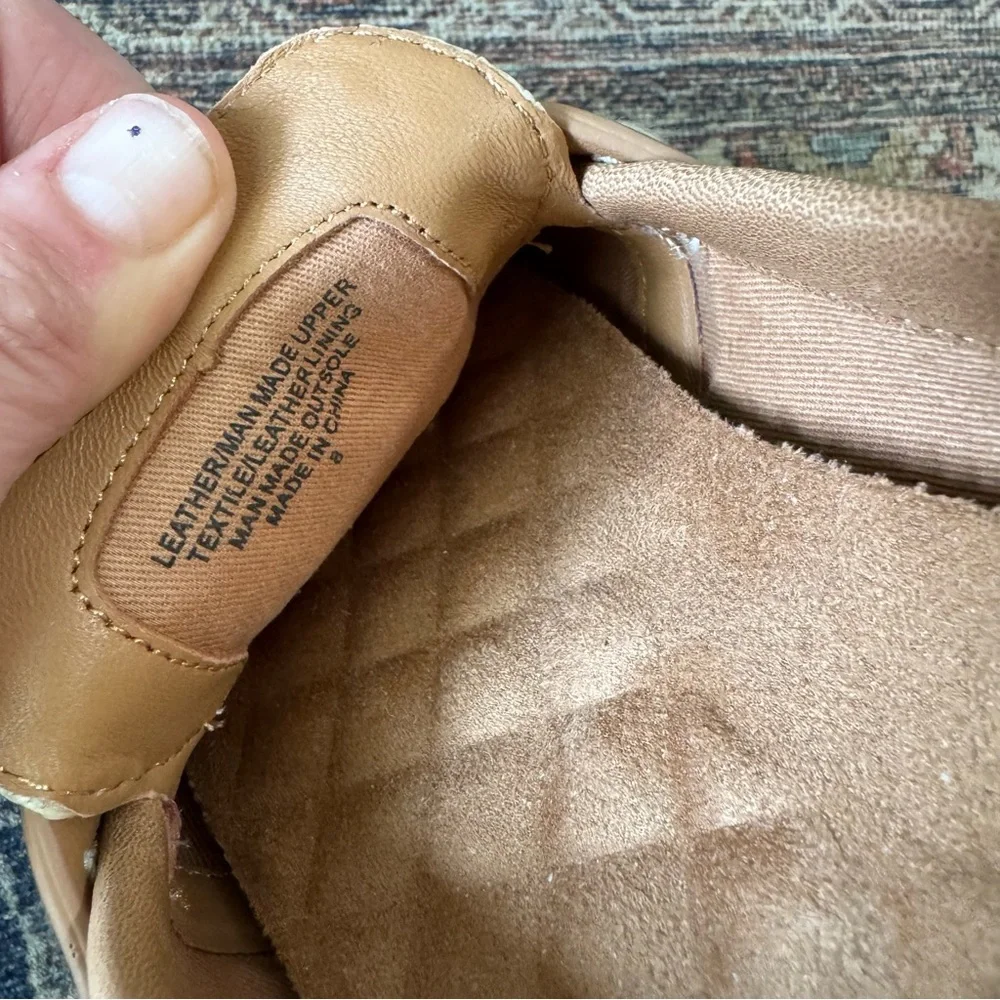 Birdies The Vesper Driver Cappuccino Leather Raffia 8 NWOT - Picture 8 of 12